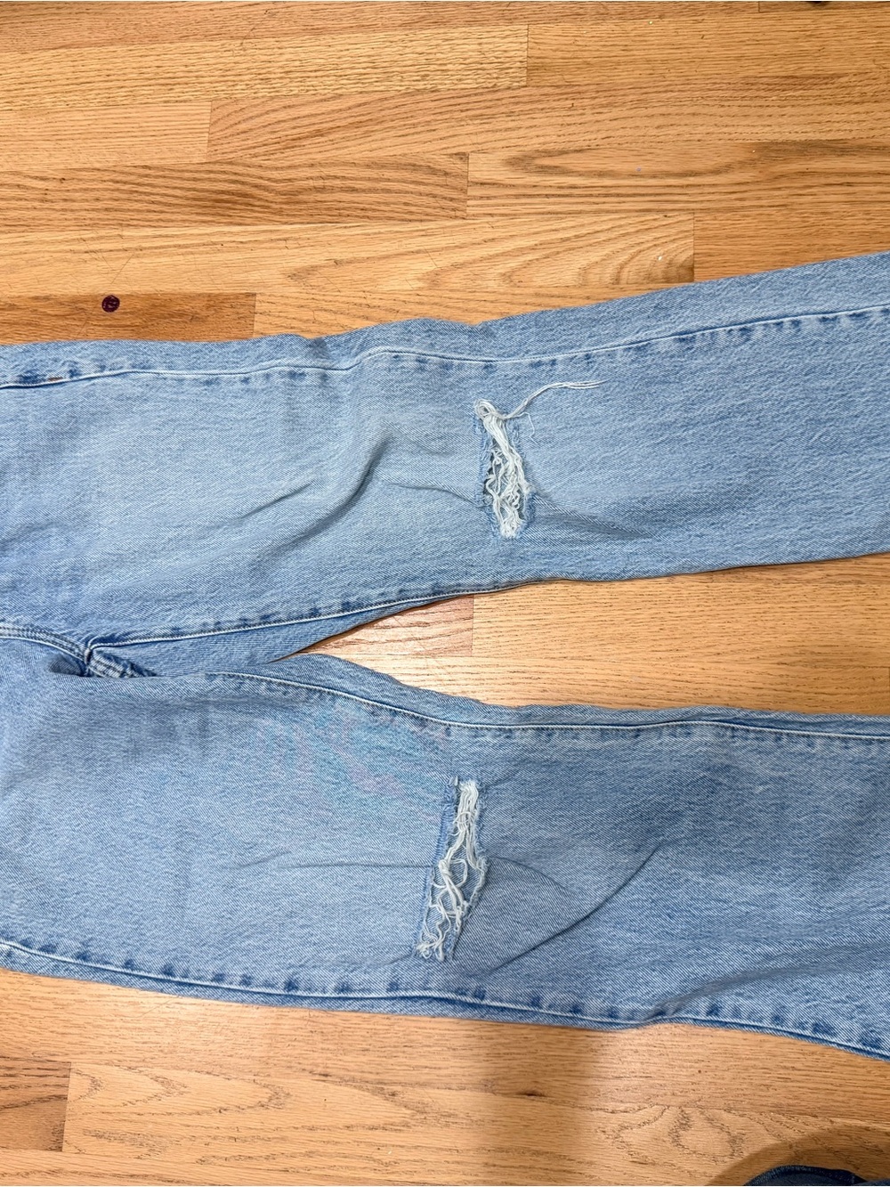 GAP Light Blue Distressed High-Rise Jeans